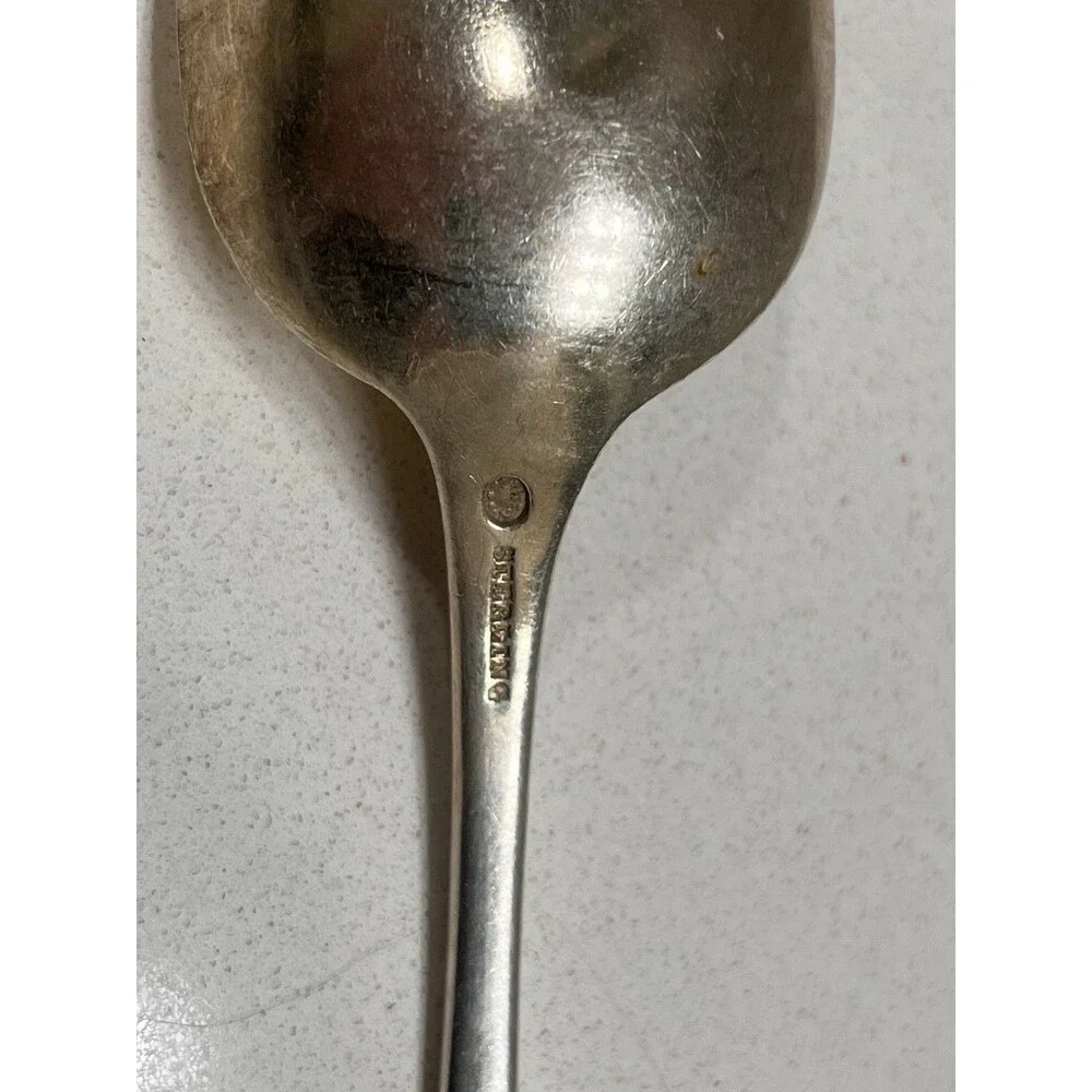 Antique Palmer & Bachelders Coin Silver Large Spoon Boston ~ 7” ~ 40G